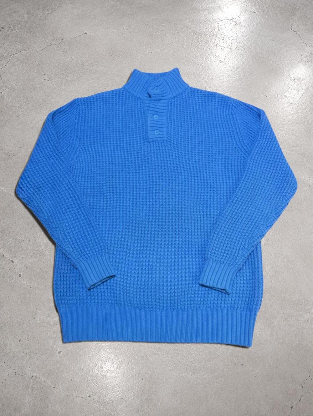 Angelo Gianni Blue Cotton Cowl Neck Sweater - Casual Lightweight Knitwear
